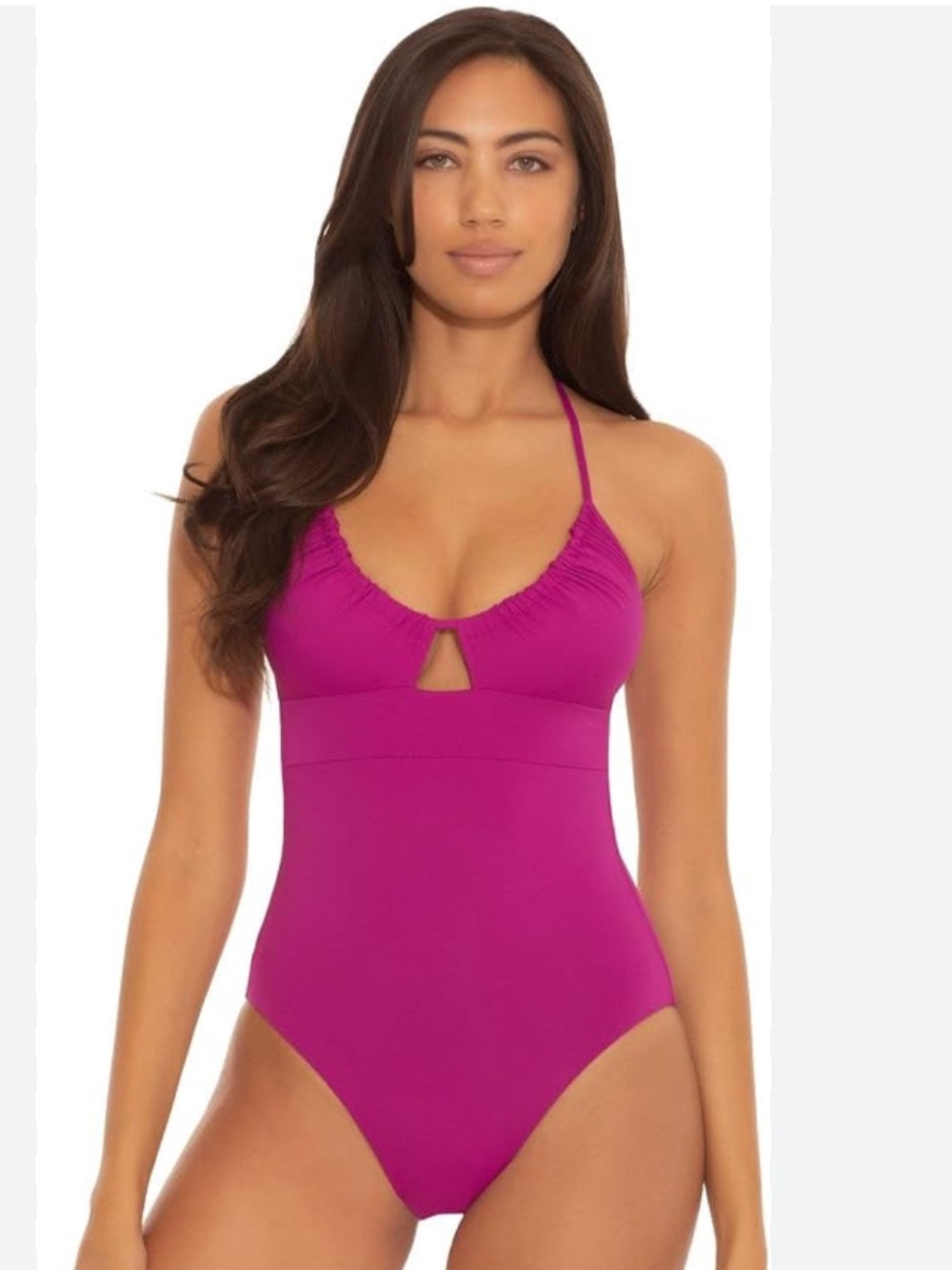 BECCA Color Code Candice Multi Way One-Piece Swimsuit Berry Size Small